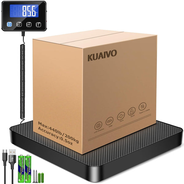 Shipping Scale. 440 lbs/0.35oz High Accurate Digital Postal Scale with Hold/Tare Function. Shipping Scale for Small Business. Packages. Luggage. Home Use. Battery & Charging Cable Include