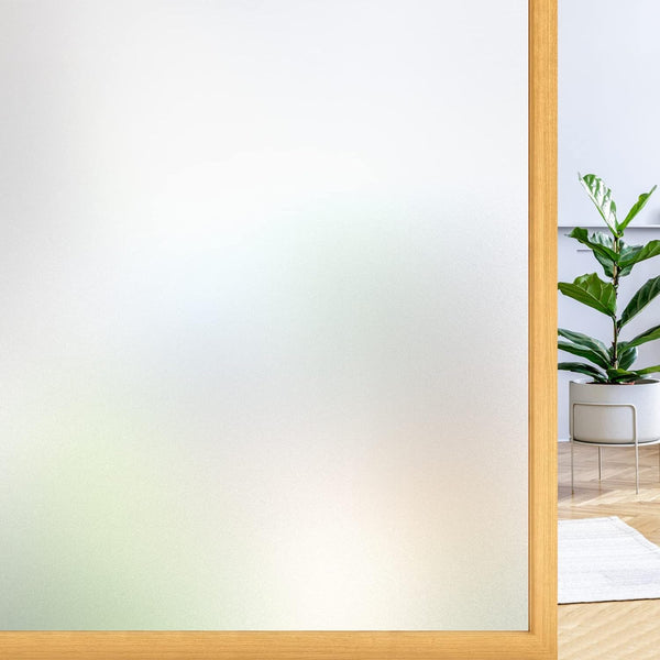rabbitgoo Window Privacy Film. Frosted Glass Window Clings. Static Cling UV Heat Blocking Door Stickers for Home Bathroom. Removable Indoor Decal Coverings Day and Night. Pure. 35.4 x 78.7 Inches