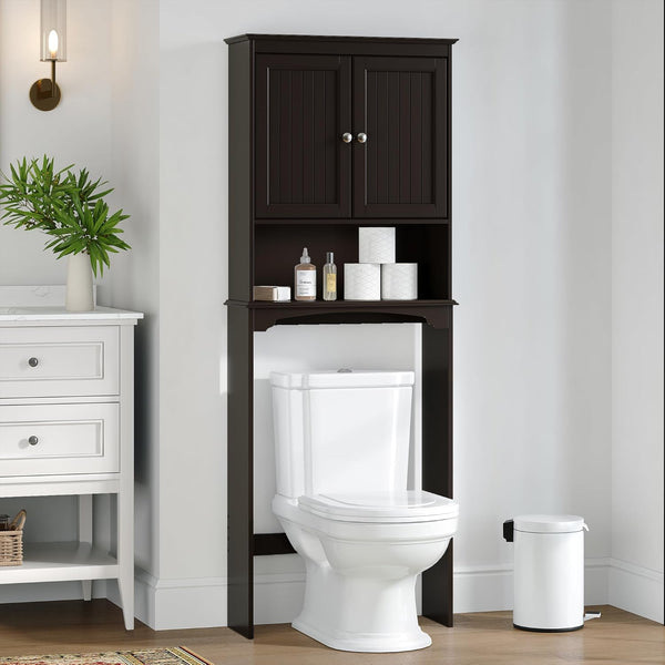 Spirich Over The Toilet Storage Cabinet. Bathroom Shelf Over Toilet. Bathroom Storage Cabinet Organizer. White